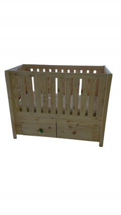Straight cot with drawers