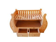 Sleigh Cot with drawers